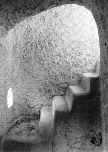 Inside staircase of tower in Algeria