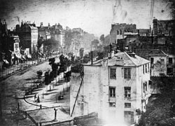 The very first photographs of a man, taken by Louis Daguerre