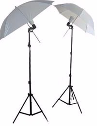 Photographic umbrellas and flashes