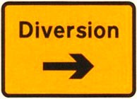 A diversion sign