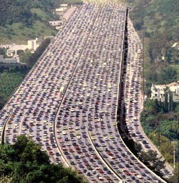 Incredible traffic on a highway